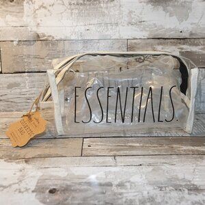 RAE DUNN ESSENTIALS Clear cosmetic bag